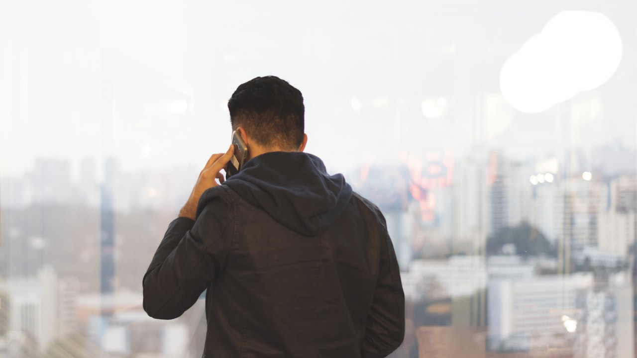 person holding phone
